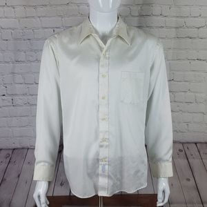 Damon Size 17 Long Sleeve Button-down Shirt 80% Darcon Polyester 20% Cotton